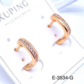 Серьги Xuping E-3534-G